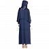 Abaya online- Navy Blue Cap Collar Attached Abaya online- Navy Blue Cap Collar Attached